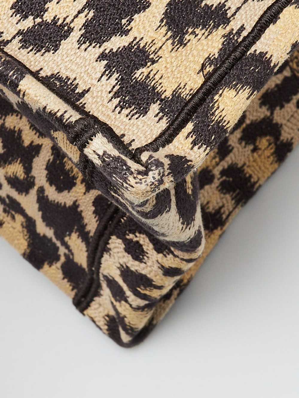 Christian Dior Brown Leopard Embroidered Canvas L… - image 4