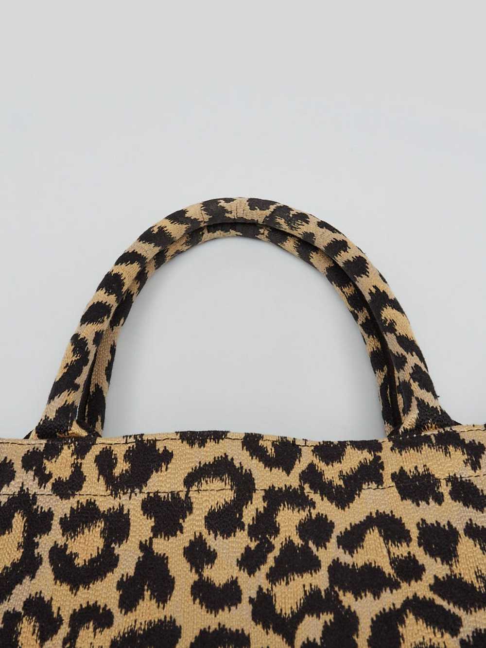 Christian Dior Brown Leopard Embroidered Canvas L… - image 5