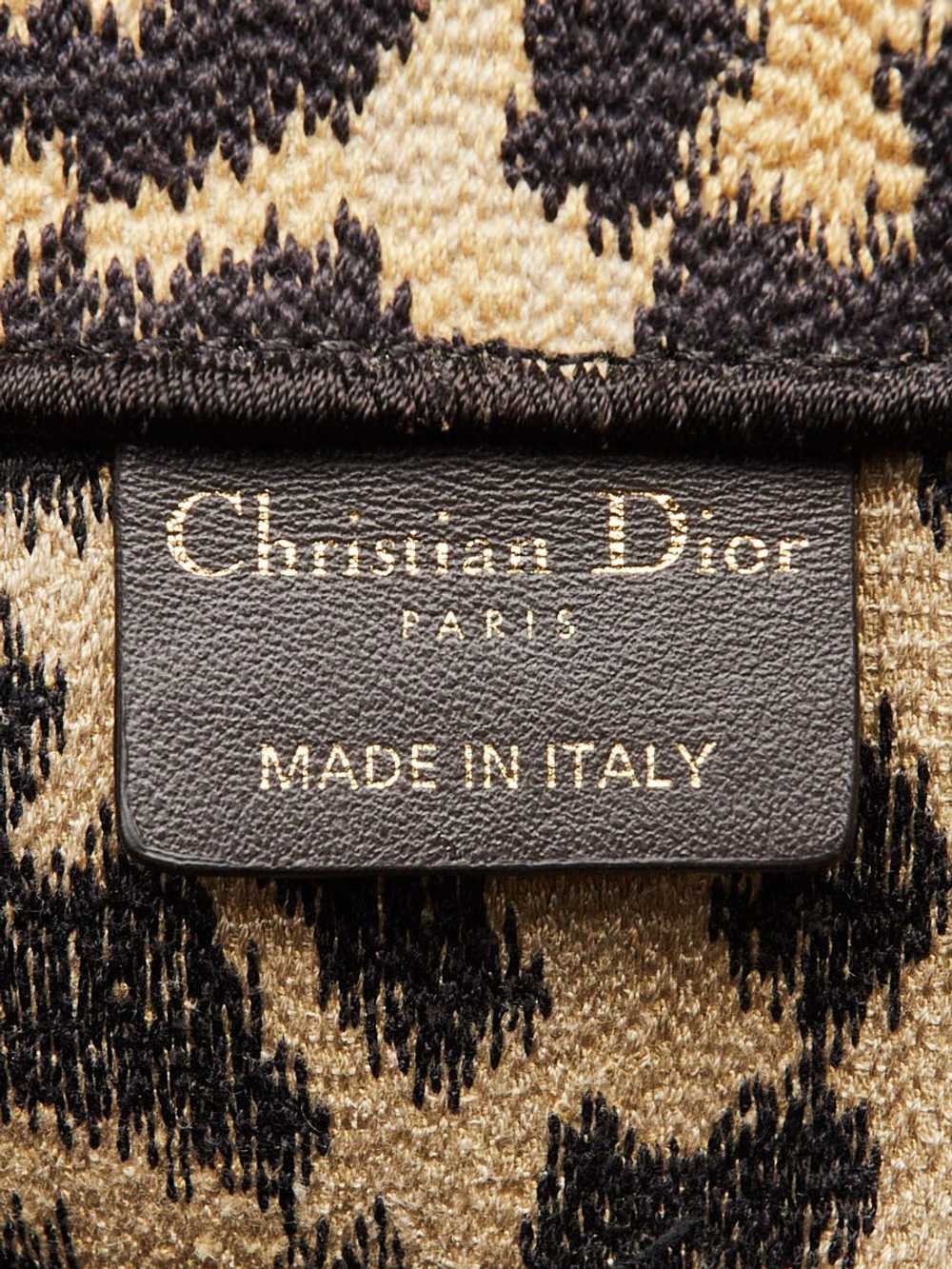 Christian Dior Brown Leopard Embroidered Canvas L… - image 6