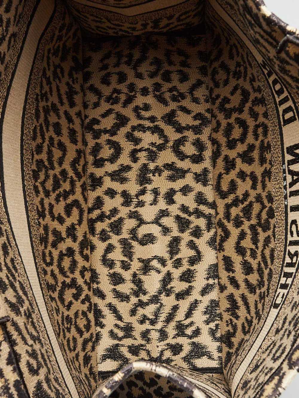 Christian Dior Brown Leopard Embroidered Canvas L… - image 7