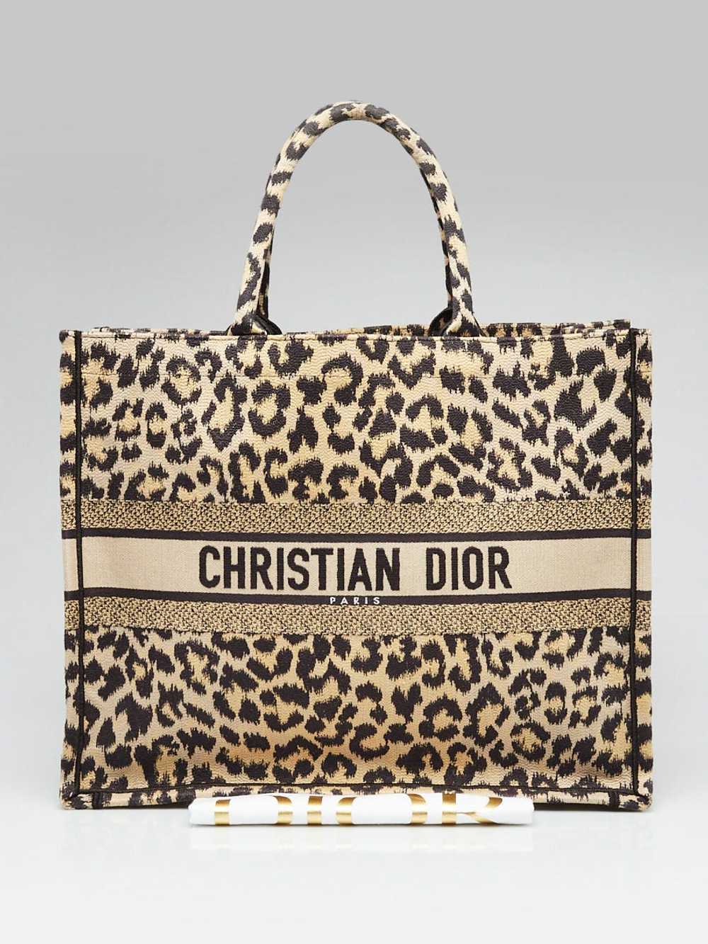 Christian Dior Brown Leopard Embroidered Canvas L… - image 9