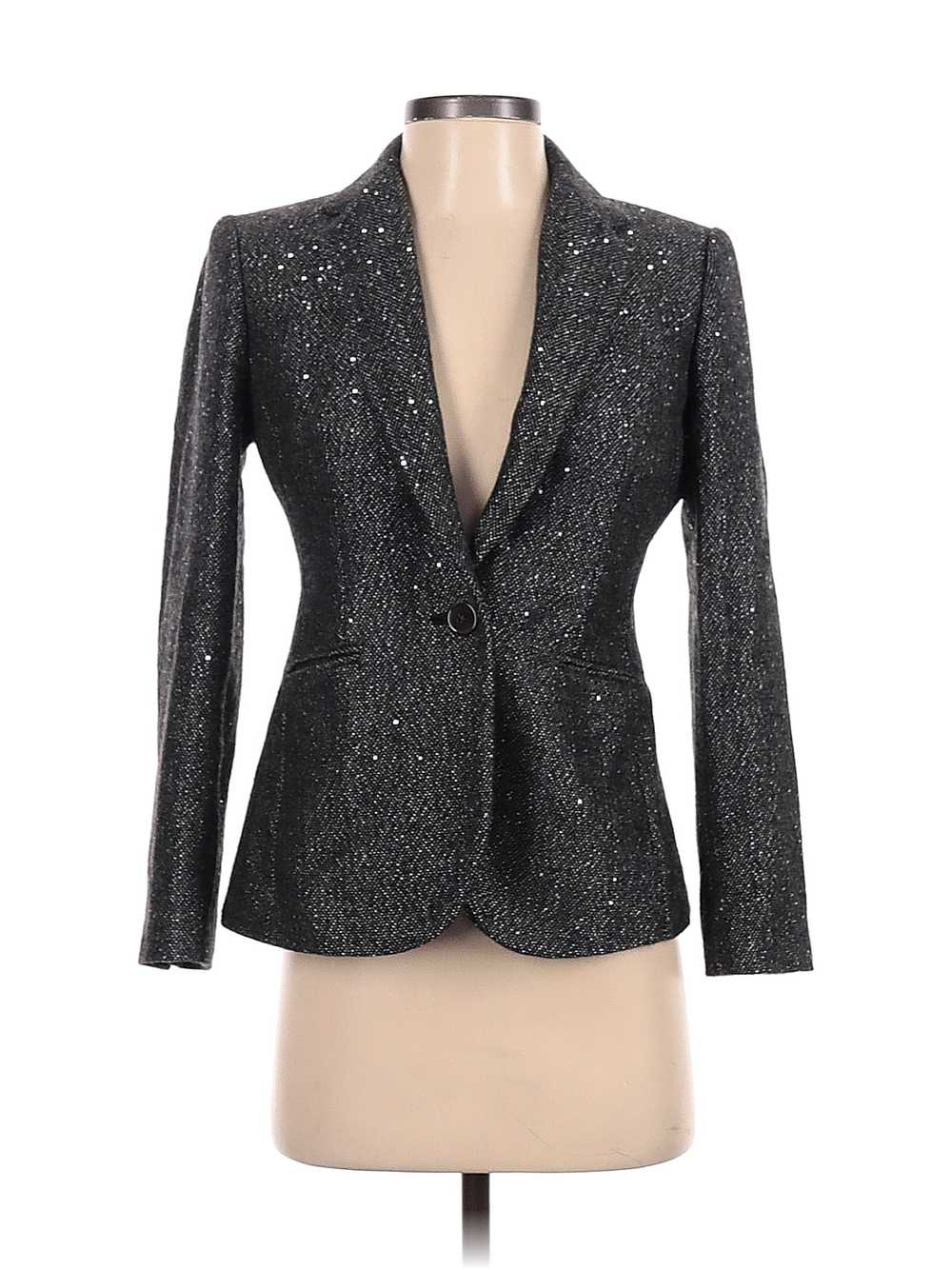 J.Crew Women Silver Wool Blazer 2 Petites - image 1