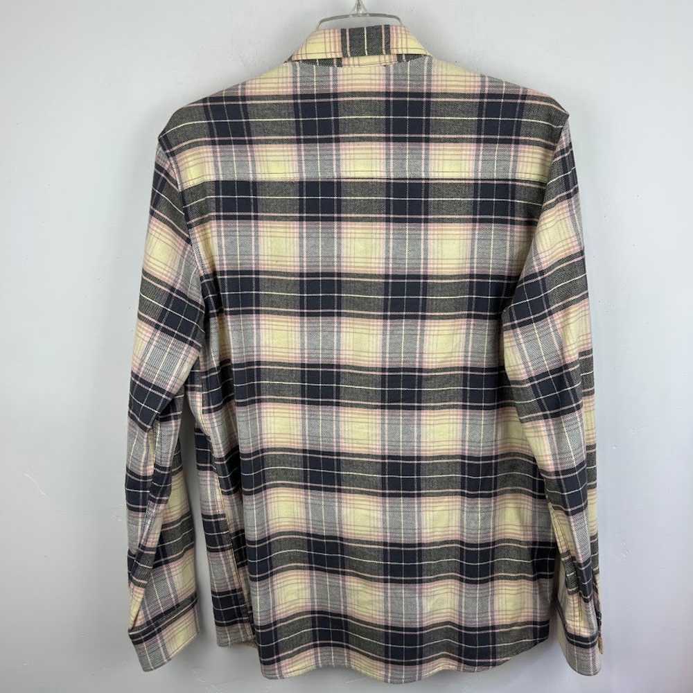 Zara relaxed fit blue pink and yellow plaid long … - image 3