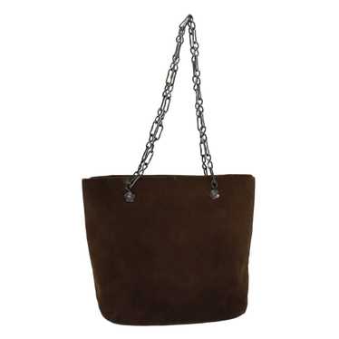 Prada PRADA Hand Bag Suede Brown Auth 77232 - image 1