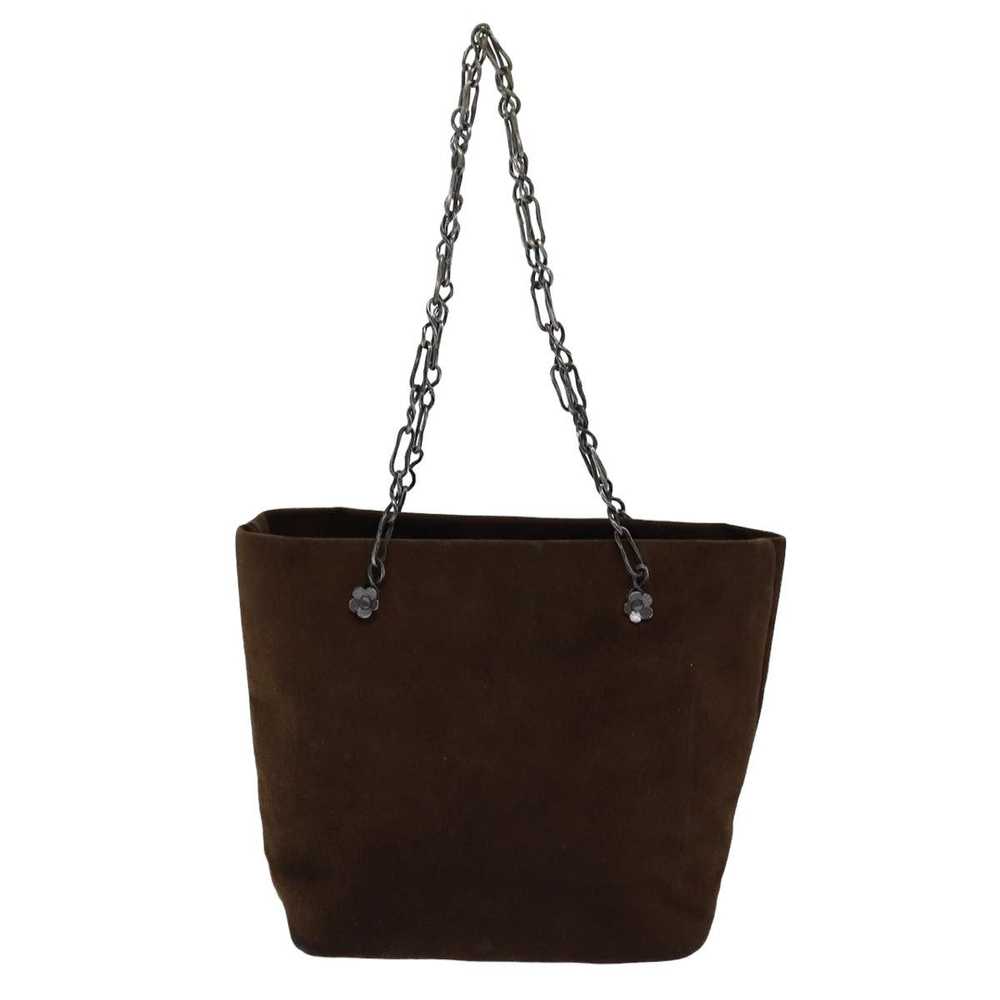 Prada PRADA Hand Bag Suede Brown Auth 77232 - image 2