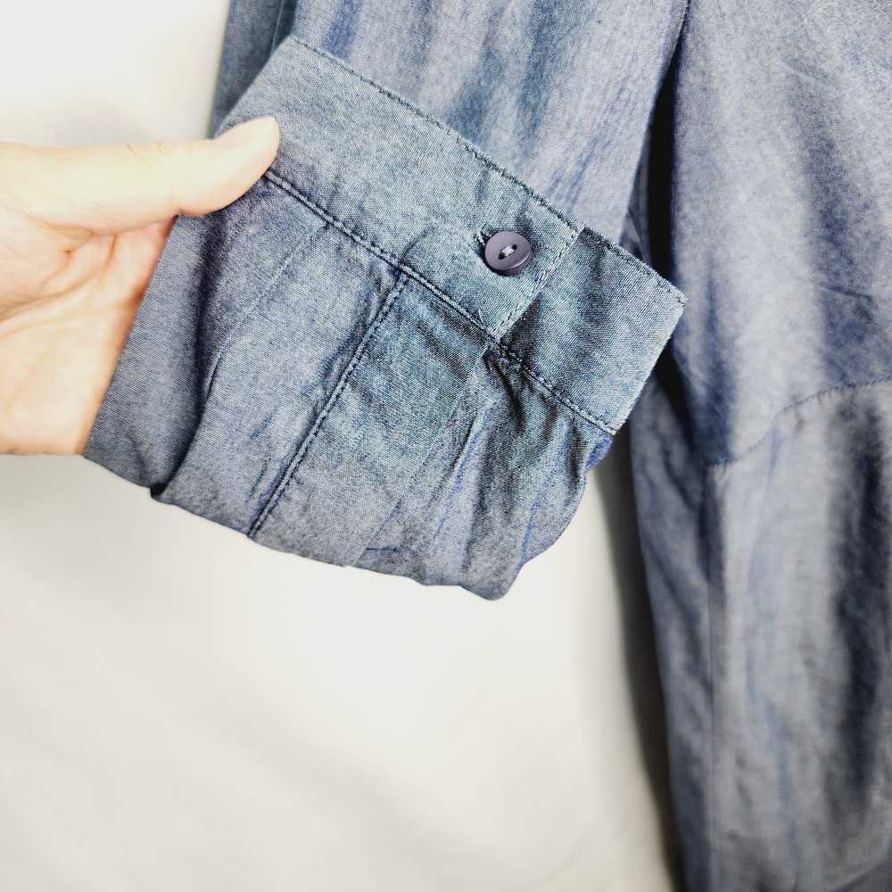 Lucky Brand Blue Chambray 3/4 Sleeve Button Front… - image 6