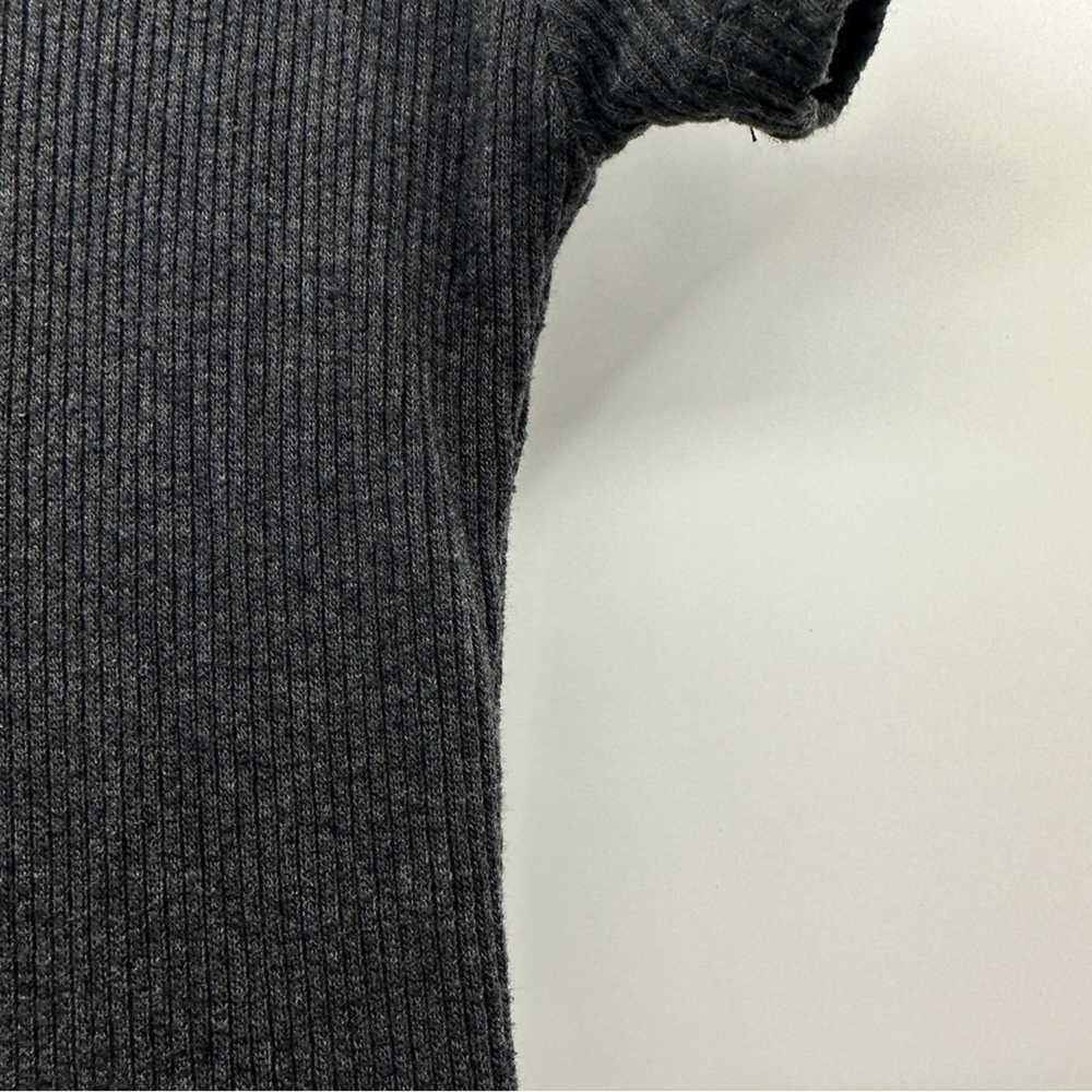 Zara Dark Gray Knit Ribbed Short Sleeve Midi Dres… - image 7