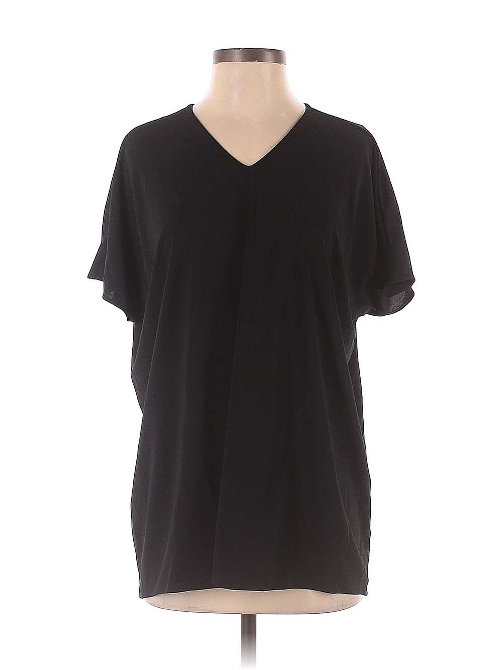 Uniqlo Women Black Short Sleeve Blouse S - image 1