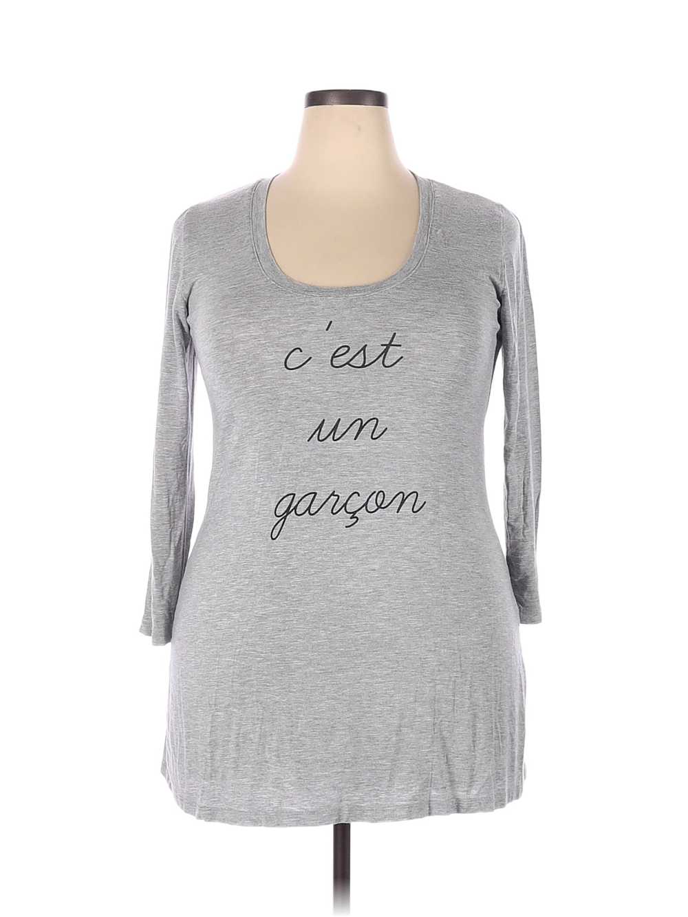 Lila Clothing Co. Women Gray Long Sleeve Top XXL - image 1