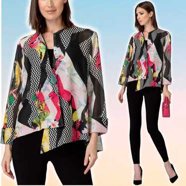 JOSEPH RIBKOFF Patterned Asymmetrical Jacket Sz 10 - image 1