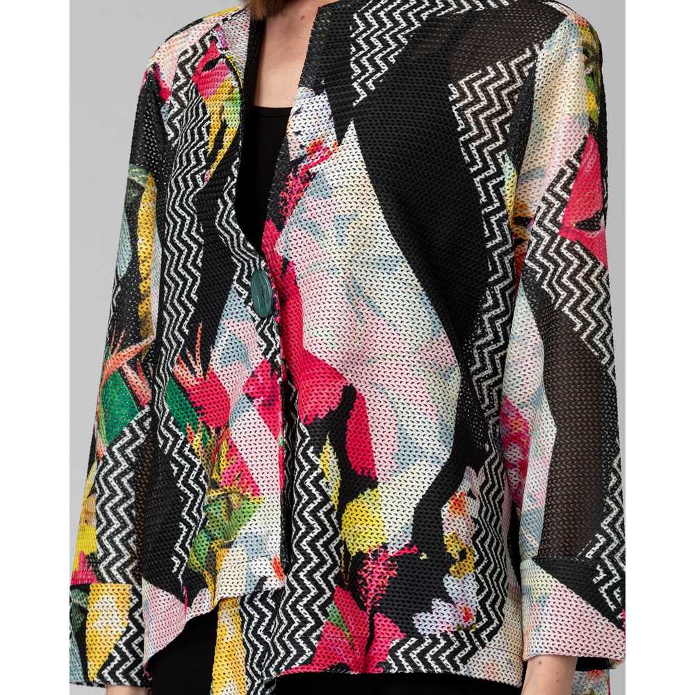 JOSEPH RIBKOFF Patterned Asymmetrical Jacket Sz 10 - image 2