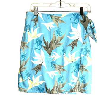 Columbia wrap skirt tropical fish print in blue/ye