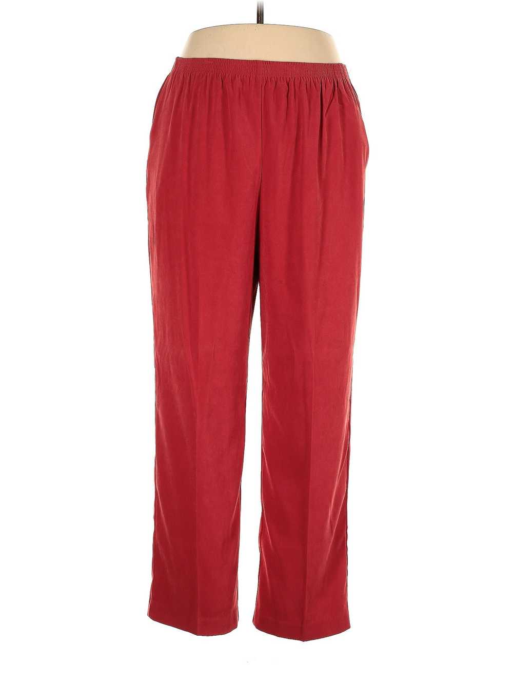 Alfred Dunner Women Red Casual Pants 16 - image 1