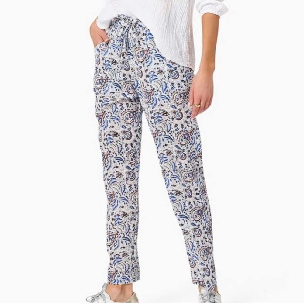 Xirena Pants Tayler Drawstring in White Mosaic - image 1