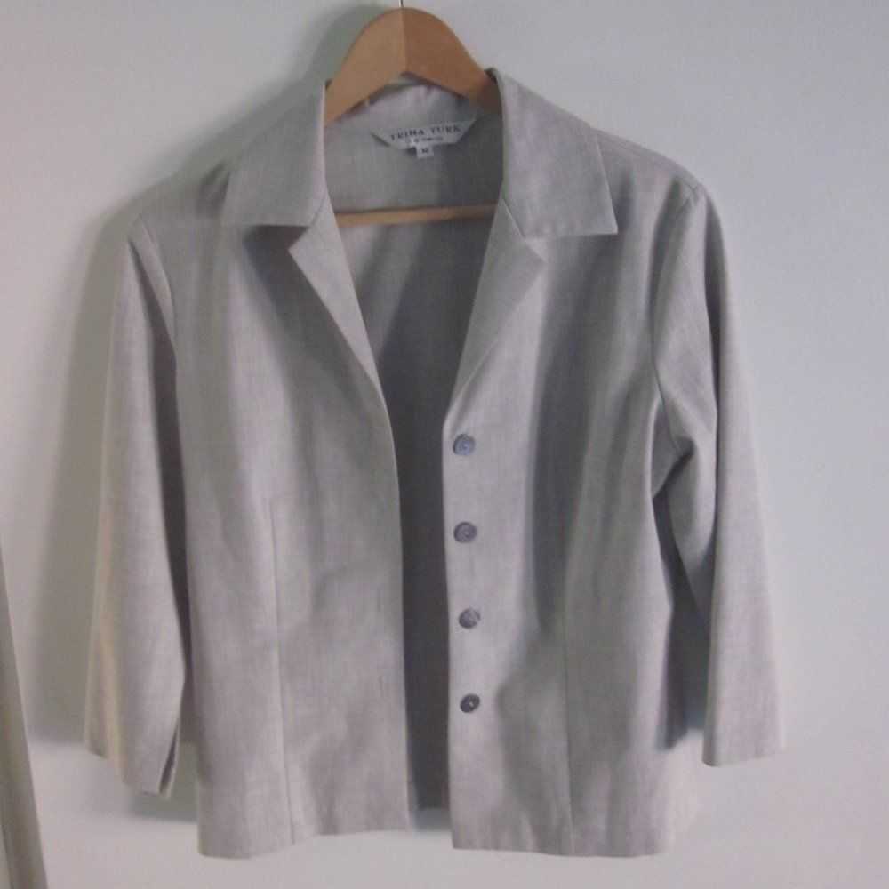 Trina Turk Trina Turk Summer Weight Gray Jacket S… - image 1