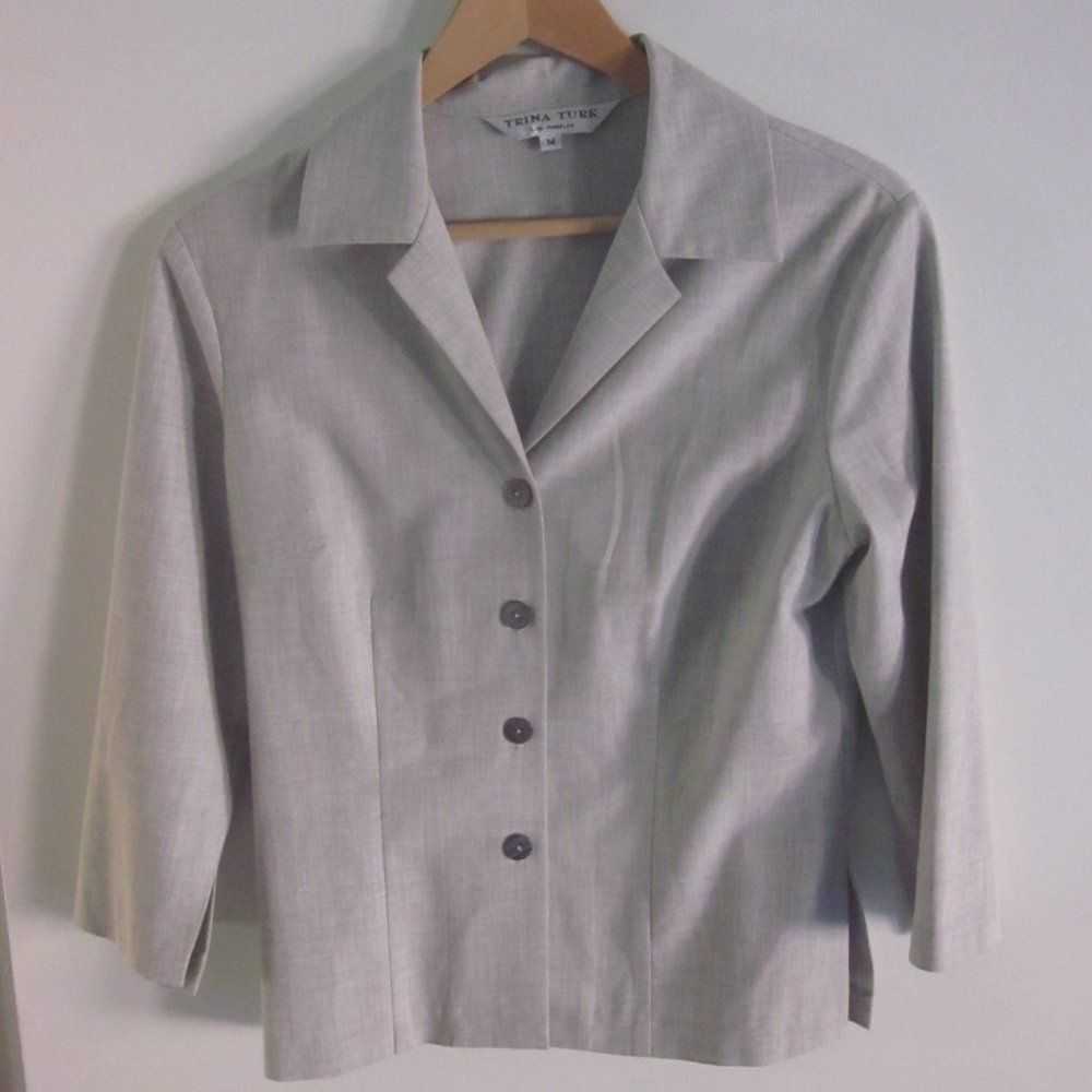 Trina Turk Trina Turk Summer Weight Gray Jacket S… - image 6