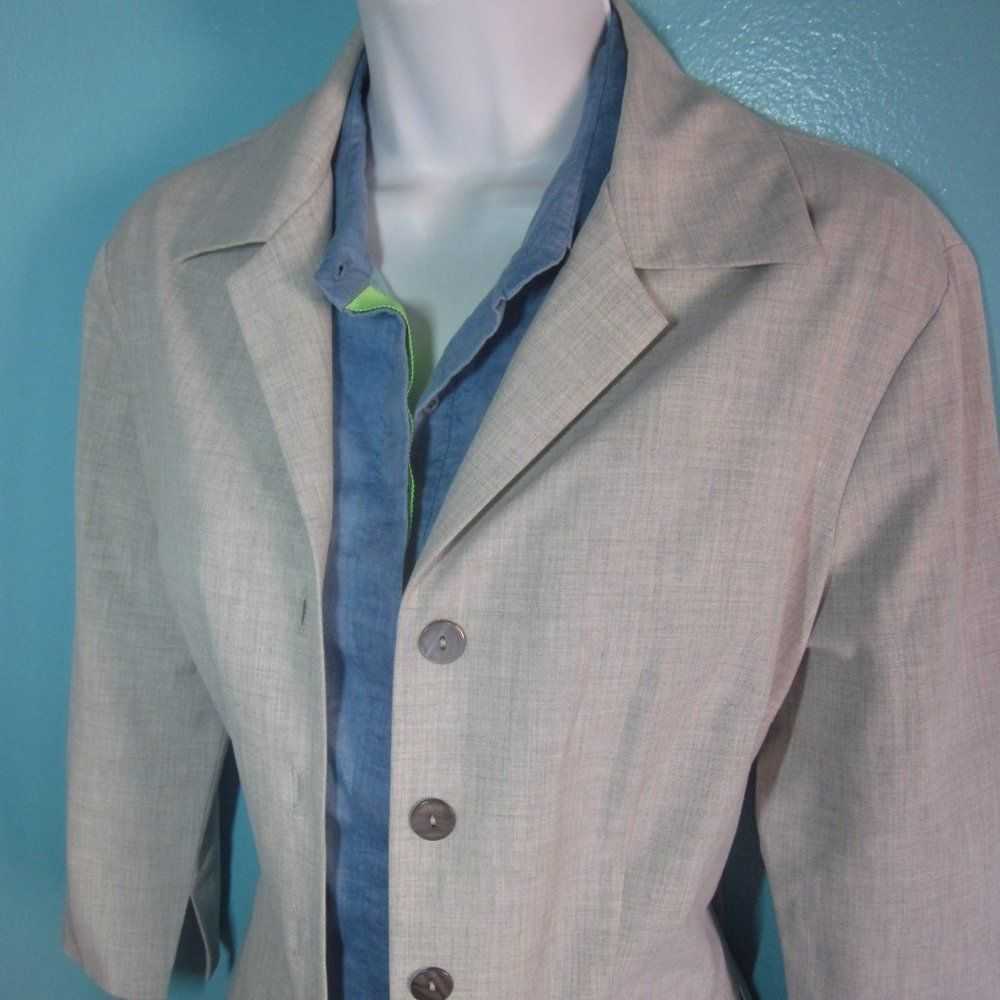 Trina Turk Trina Turk Summer Weight Gray Jacket S… - image 8