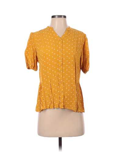 Honey Women Yellow Short Sleeve Blouse XS - image 1