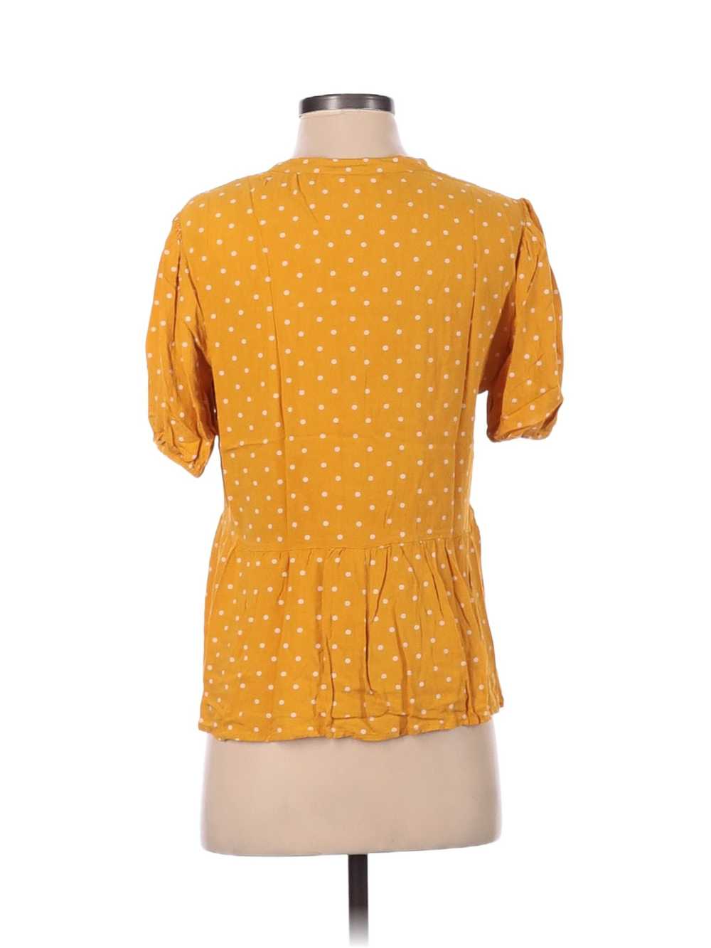 Honey Women Yellow Short Sleeve Blouse XS - image 2