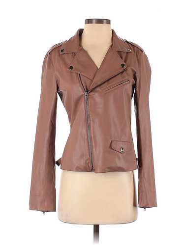 R | Label Women Brown Faux Leather Jacket S