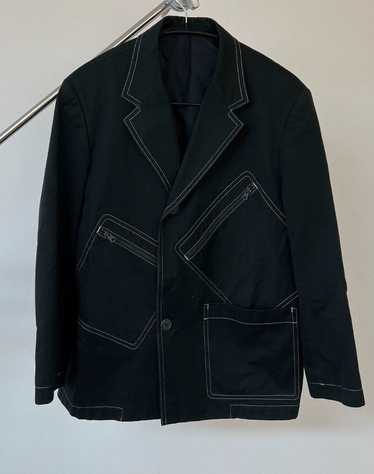 y's ジップアップジャケット yohji yamamoto Y's for men yohji yamamoto ダブルジッパーデザインジャケット