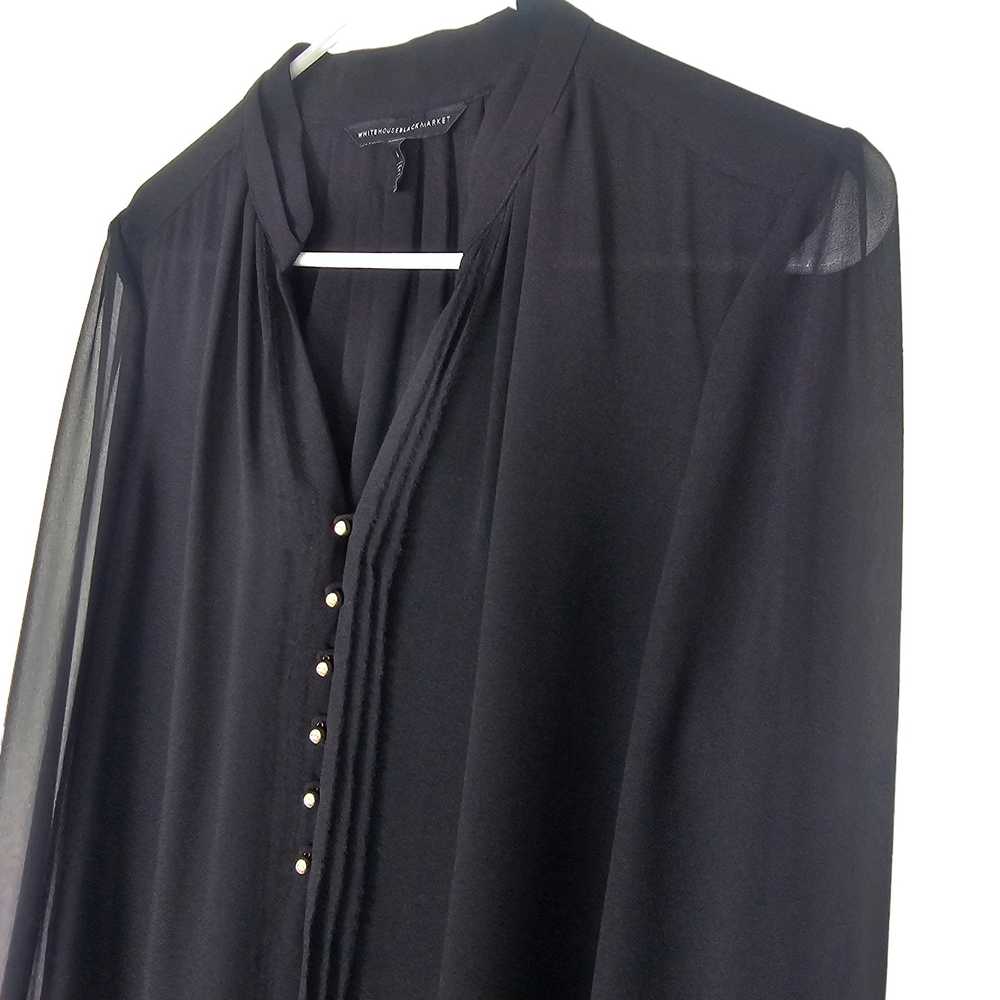 White House Black Market Blouse Long Sleeve Blous… - image 5