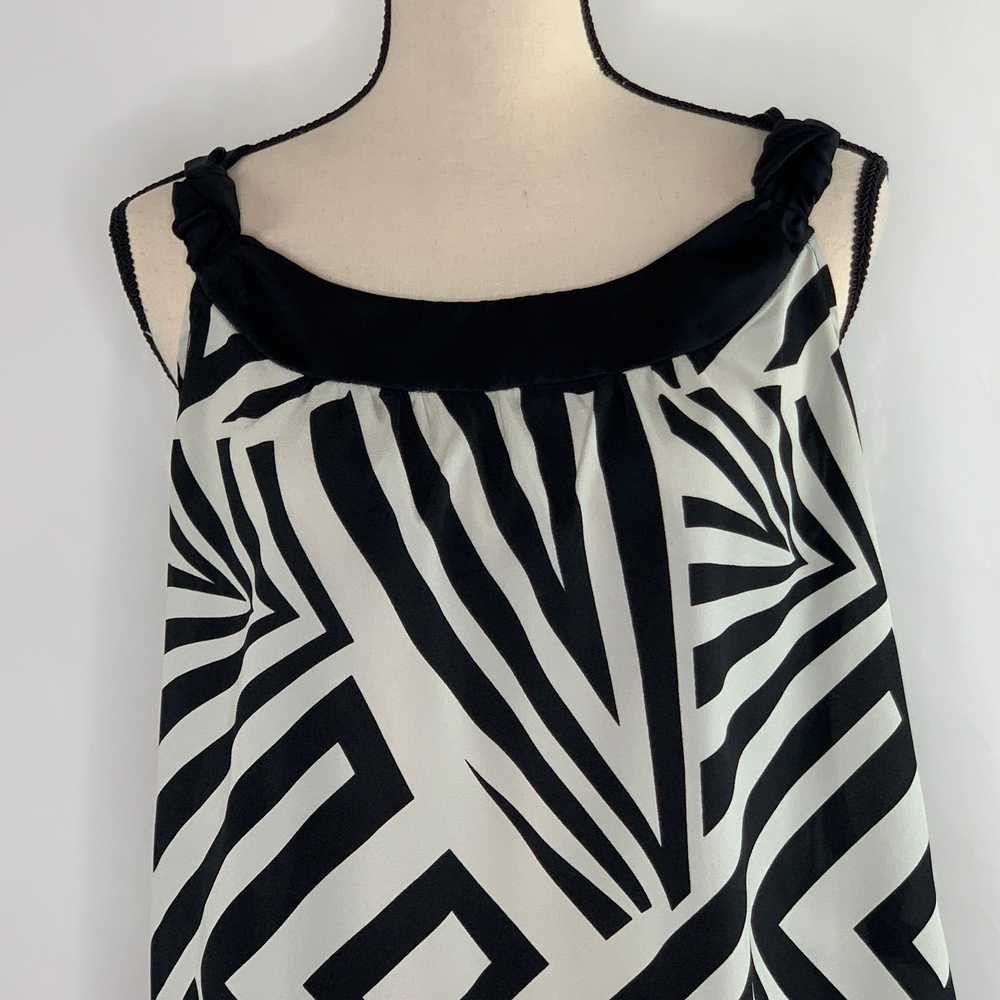 Calvin Klein Ivory Black Geometric Sleeveless Blo… - image 3