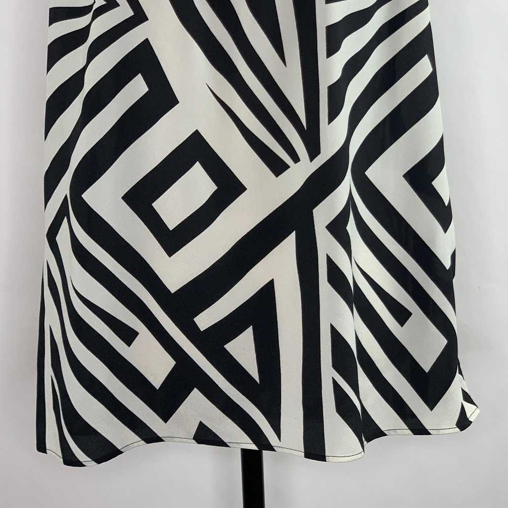 Calvin Klein Ivory Black Geometric Sleeveless Blo… - image 4