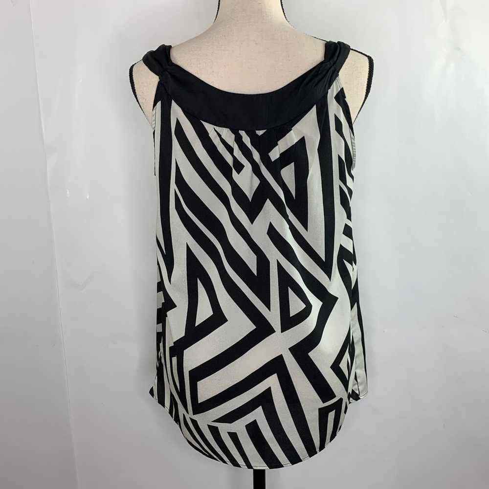 Calvin Klein Ivory Black Geometric Sleeveless Blo… - image 7