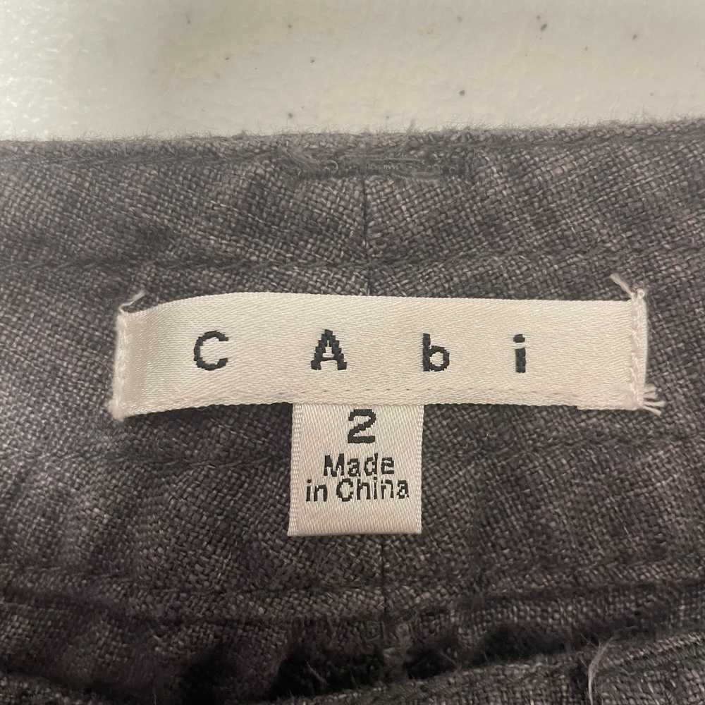 CAbi 371 Gray Linen Sailor Button Fly Flare Pants… - image 3