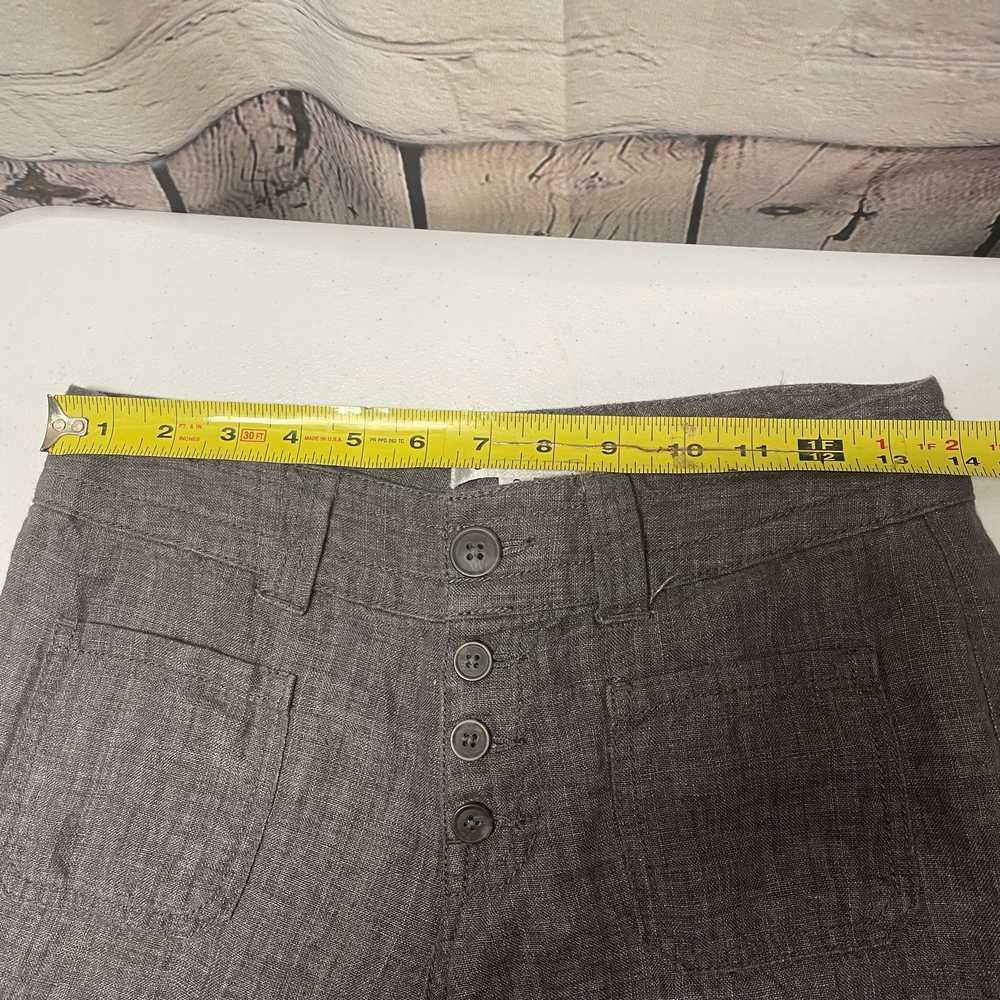 CAbi 371 Gray Linen Sailor Button Fly Flare Pants… - image 6