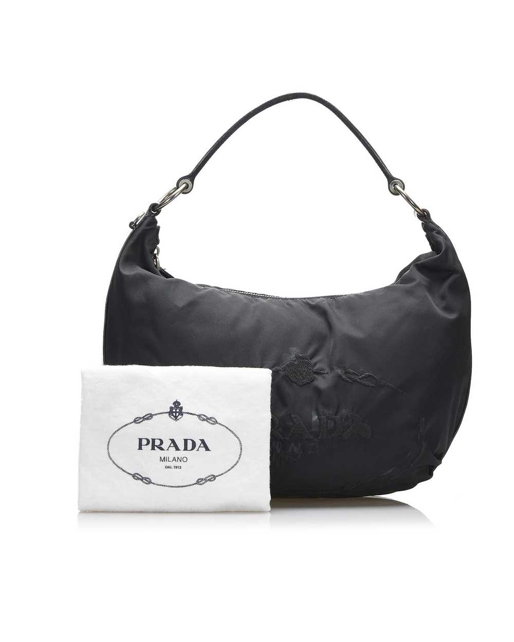 Pre Loved Prada Canapa Logo Tessuto Hobo Bag  -  … - image 11