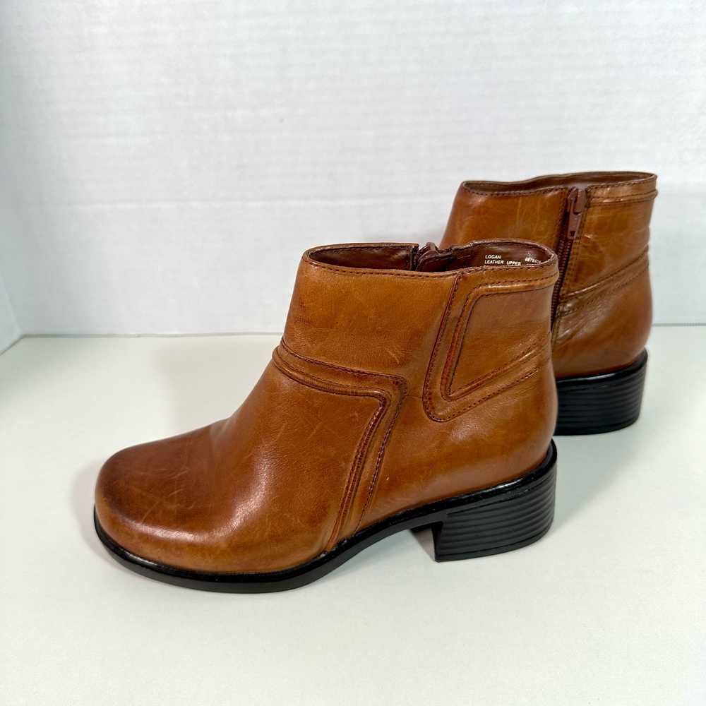 Earth Shoe Womens Boots Cognac Logan Leather Side… - image 6