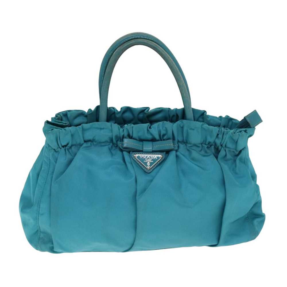 Prada PRADA Nylon 2 Way Hand Bag Turquoise Blue A… - image 2