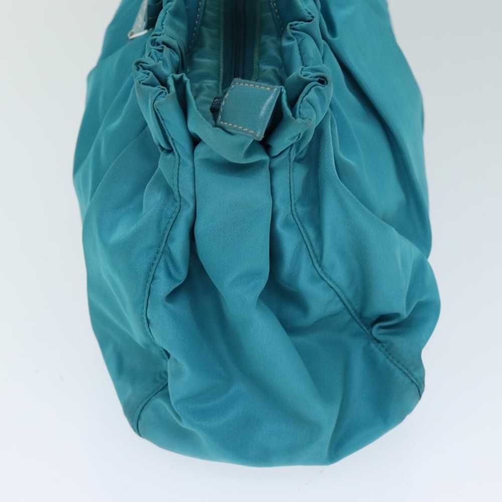 Prada PRADA Nylon 2 Way Hand Bag Turquoise Blue A… - image 4