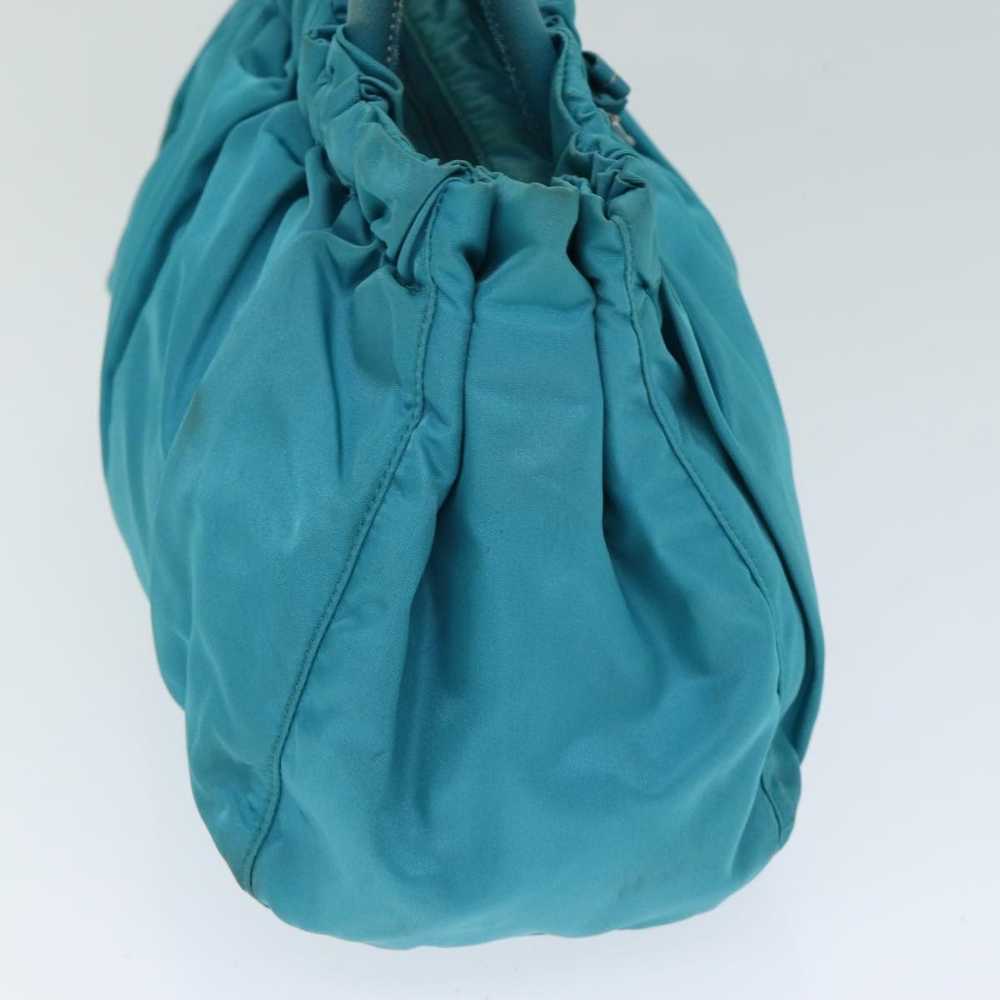 Prada PRADA Nylon 2 Way Hand Bag Turquoise Blue A… - image 5