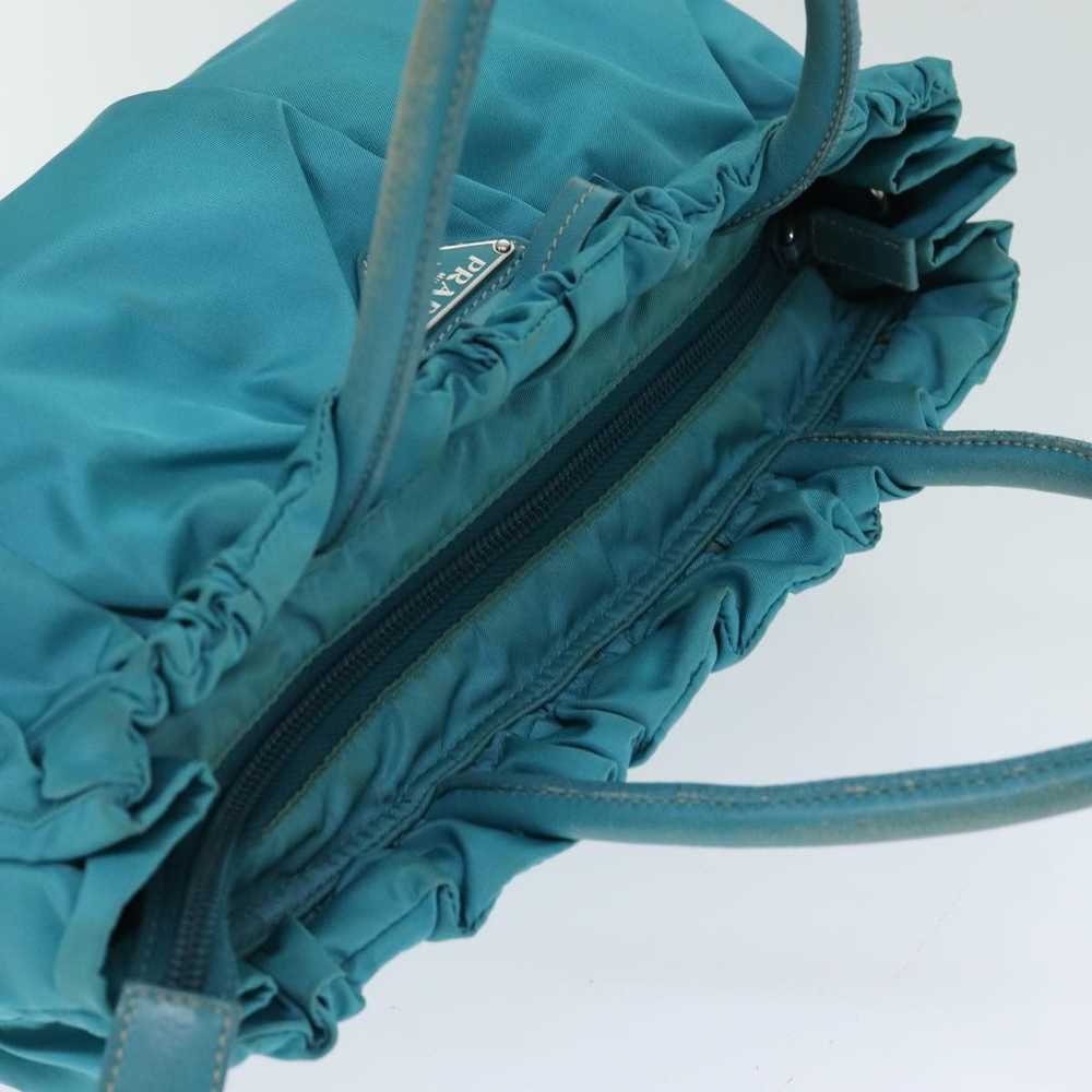 Prada PRADA Nylon 2 Way Hand Bag Turquoise Blue A… - image 6