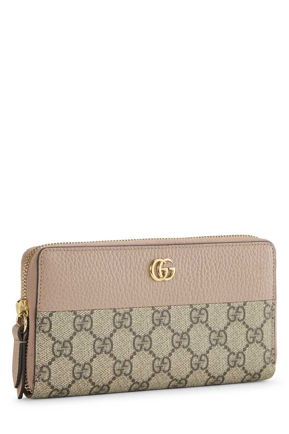 Pink GG Supreme Canvas Zip Around Wallet - image 2