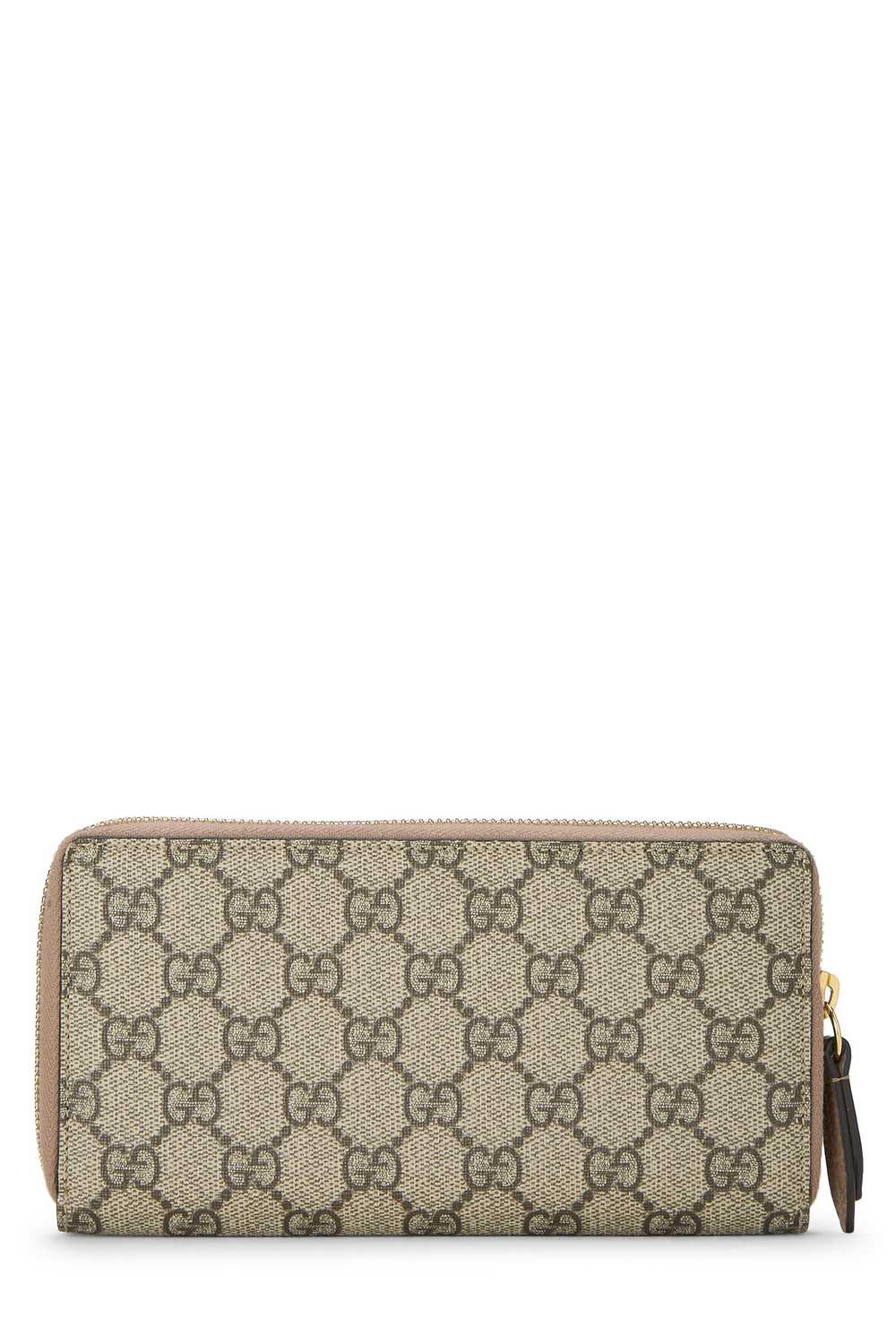 Pink GG Supreme Canvas Zip Around Wallet - image 3