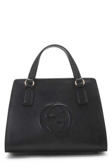 Black Grained Leather Soho Handbag