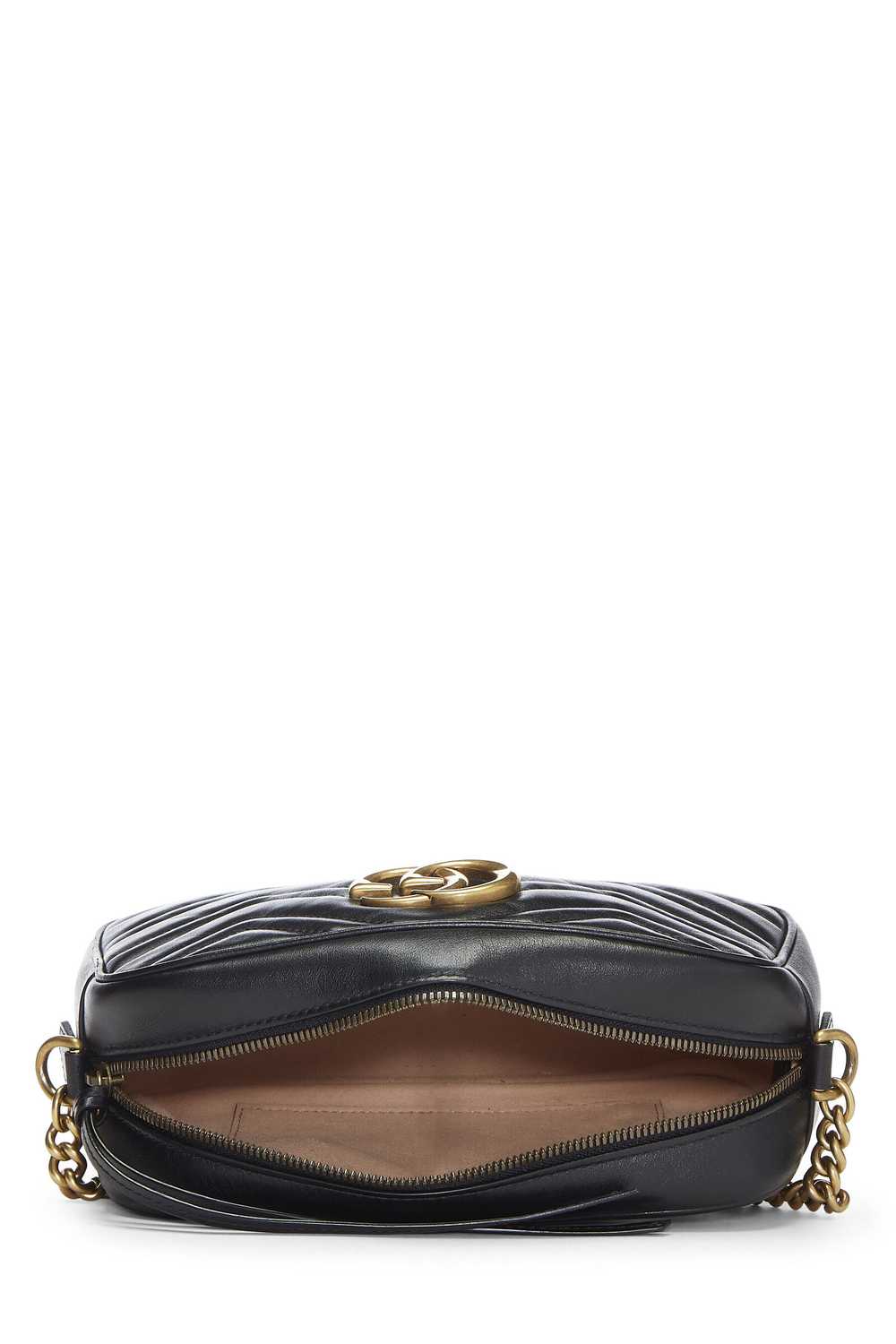 Black Leather GG Marmont Crossbody Mini - image 6