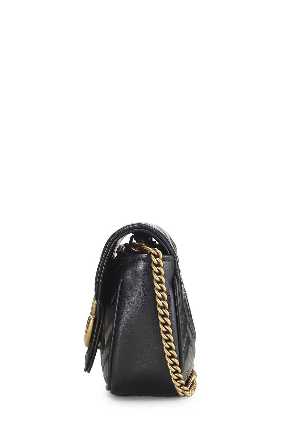 Black Leather GG Marmont Crossbody Super Mini - image 3