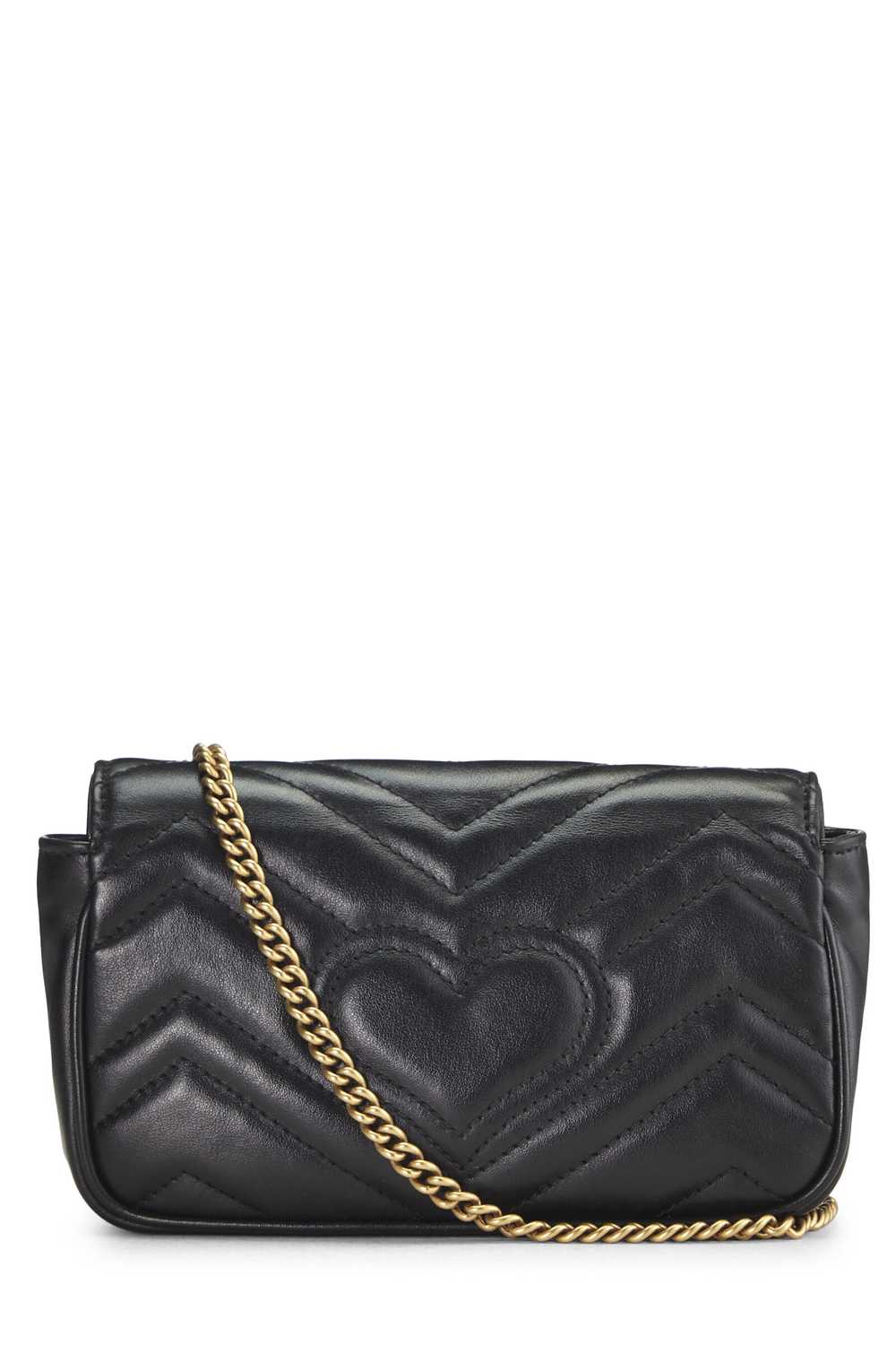 Black Leather GG Marmont Crossbody Super Mini - image 4