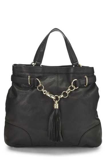 Black Leather Sienna Tote