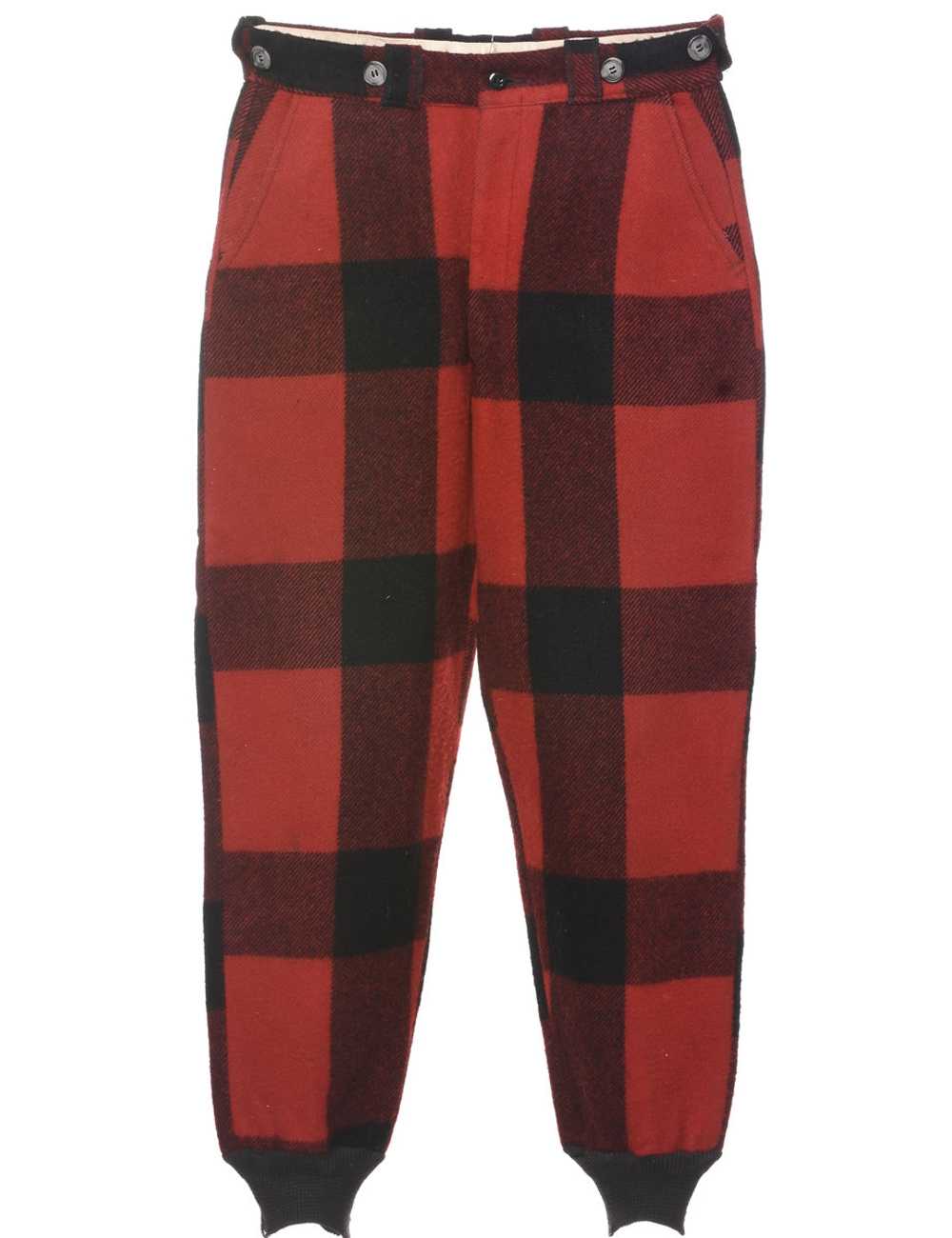 Checked Pattern Trousers - W32 L31 - image 1