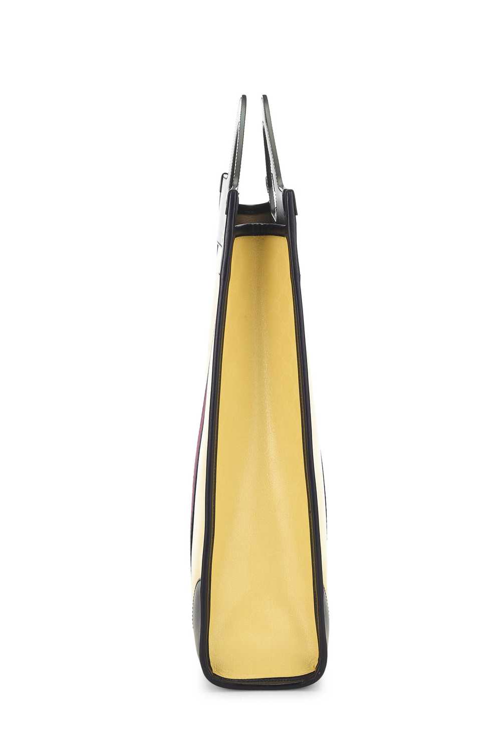 Yellow Crystal Canvas Ophidia GG Handle Tote - image 3