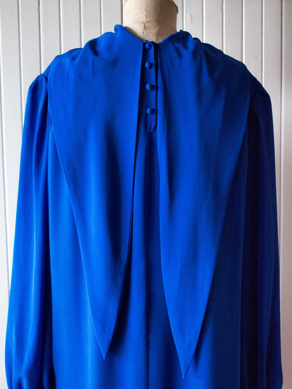 Vintage 1980s Anne Klein Cobalt Blue Tunic Large - image 6