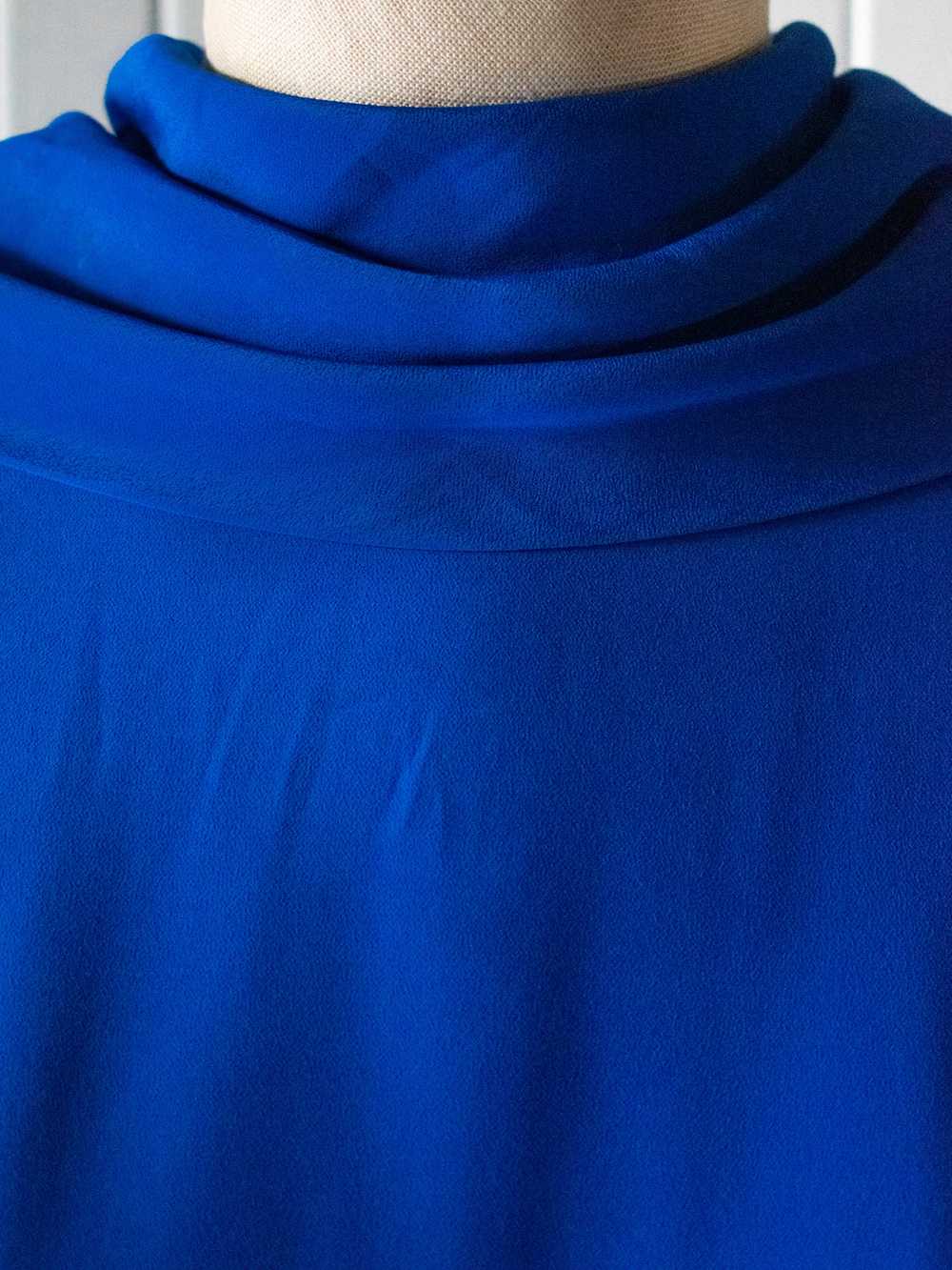 Vintage 1980s Anne Klein Cobalt Blue Tunic Large - image 7