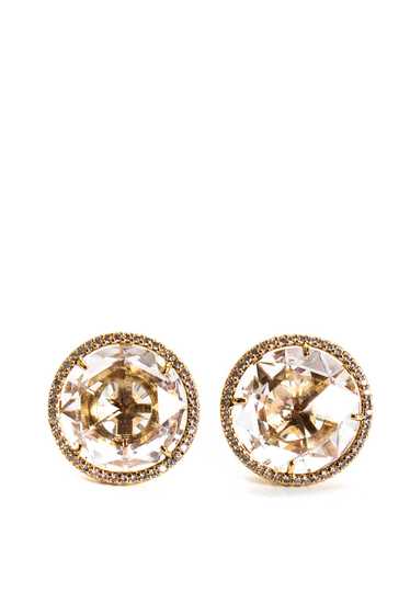 Kate Spade Womens Round Gold Tone Rhinestone Stud 