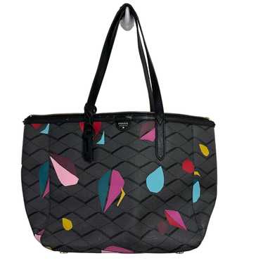 Fossil Sydney Geometric Print Zip Tote Pink & Multicolor Coated outlet Canvas